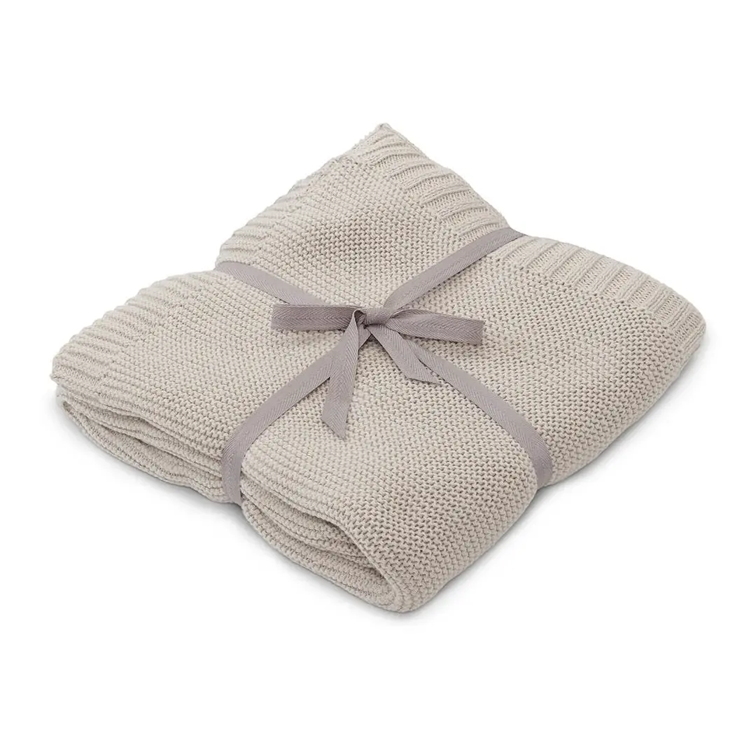 Vanilla Copenhagen Knitted Blanket - Oyster Grey