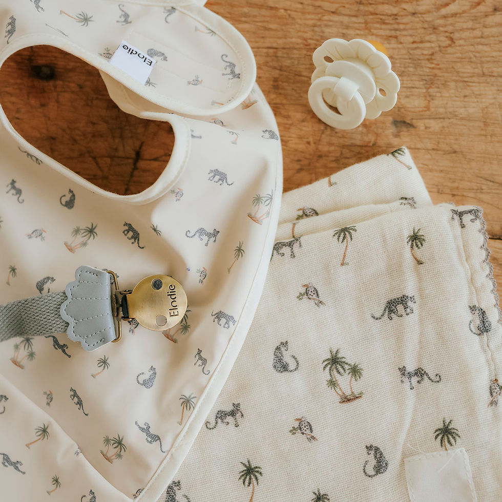 Thumbnail: Elodie Baby Bib - Garden Leo's Resort
