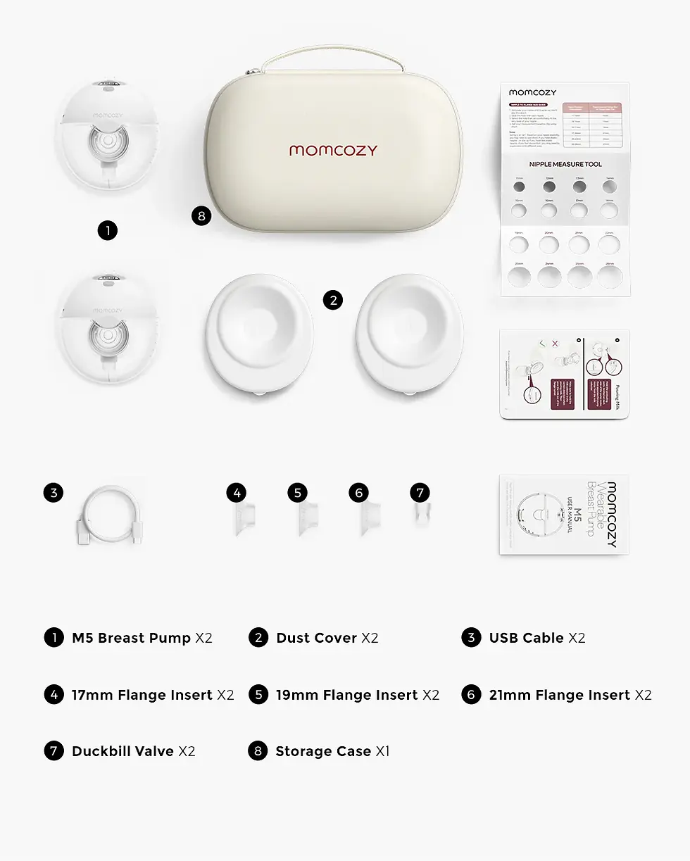 Thumbnail: Momcozy M5 Wearable Breast Pump Grey Double Packs