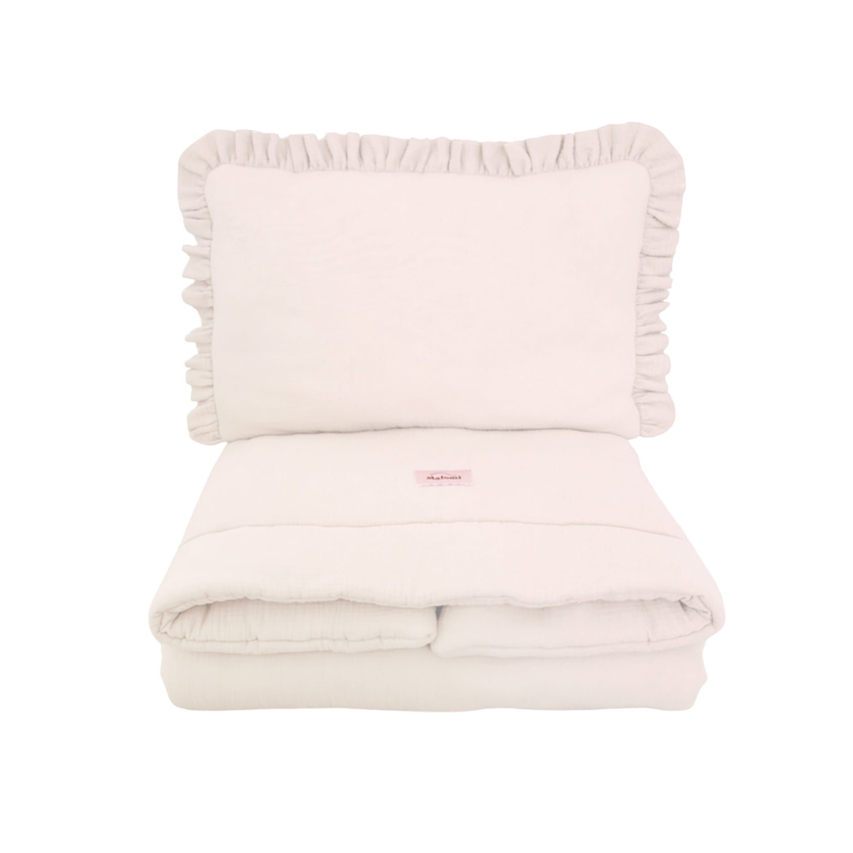 Malomi Muslin Bedding Set Ruffles Natural