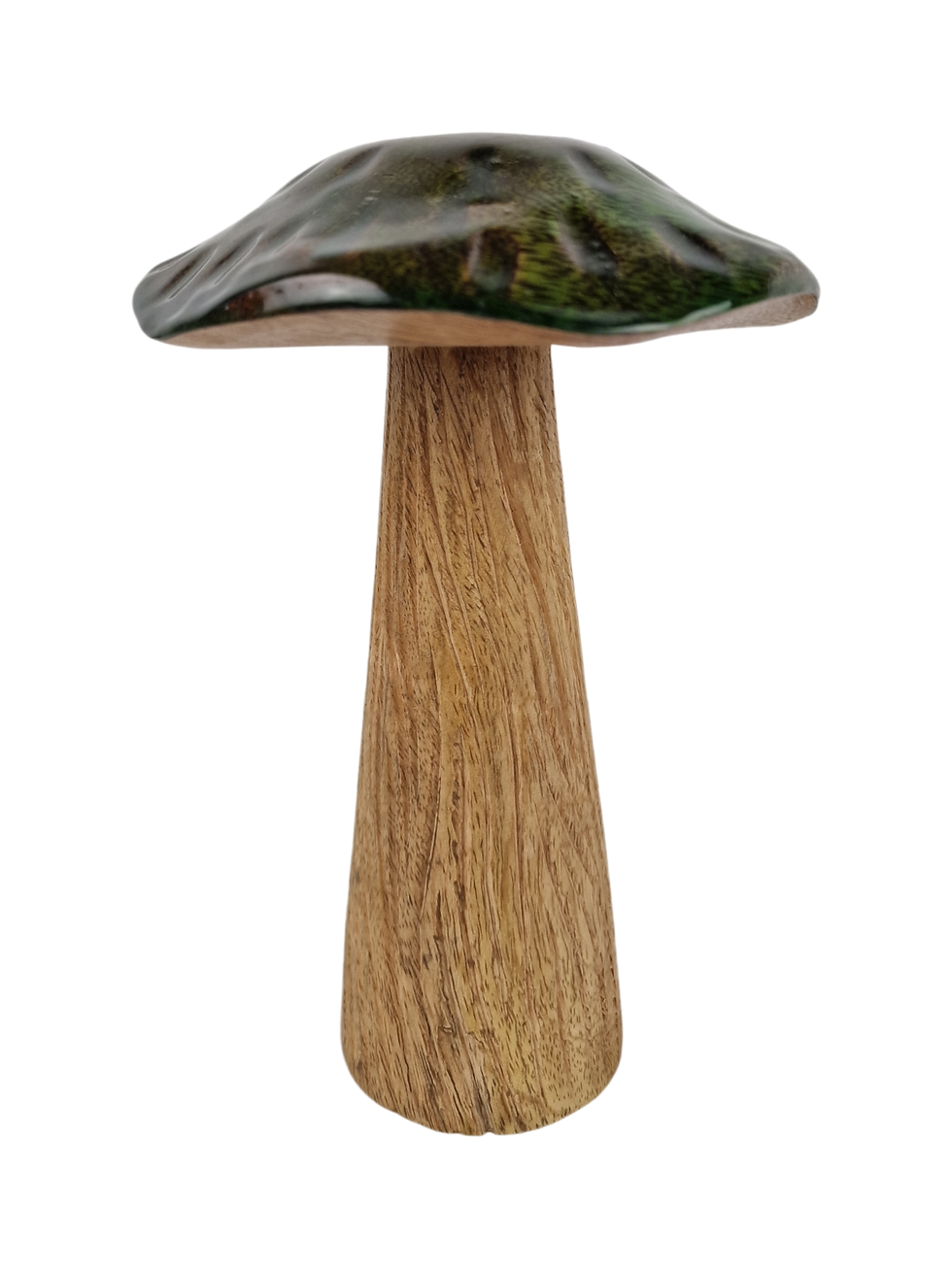 Thumbnail: Handcrafted Wooden Mushroom Decoration, 18.5cm