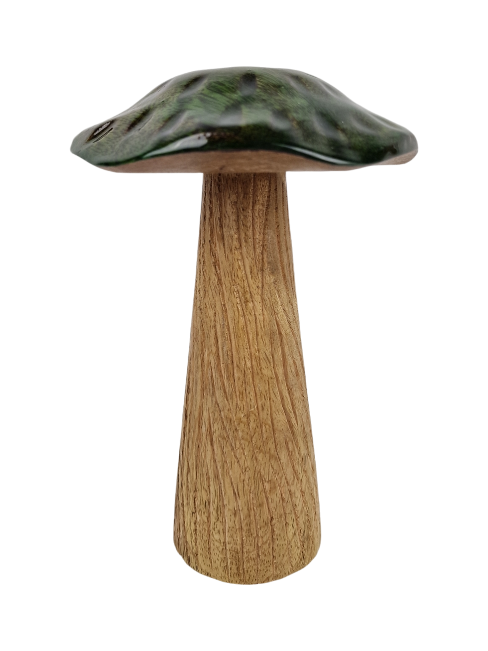 Thumbnail: Handcrafted Wooden Mushroom Decoration, 18.5cm