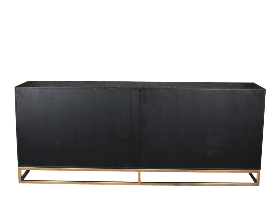 Thumbnail: Jorge 4 Door Sideboard Black/ Brass