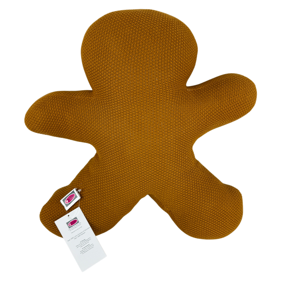 Thumbnail: Gingerbread Man Knitted Cushion
