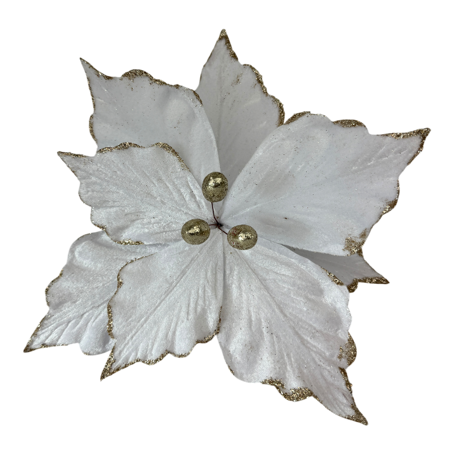 White Poinsettia Decoration