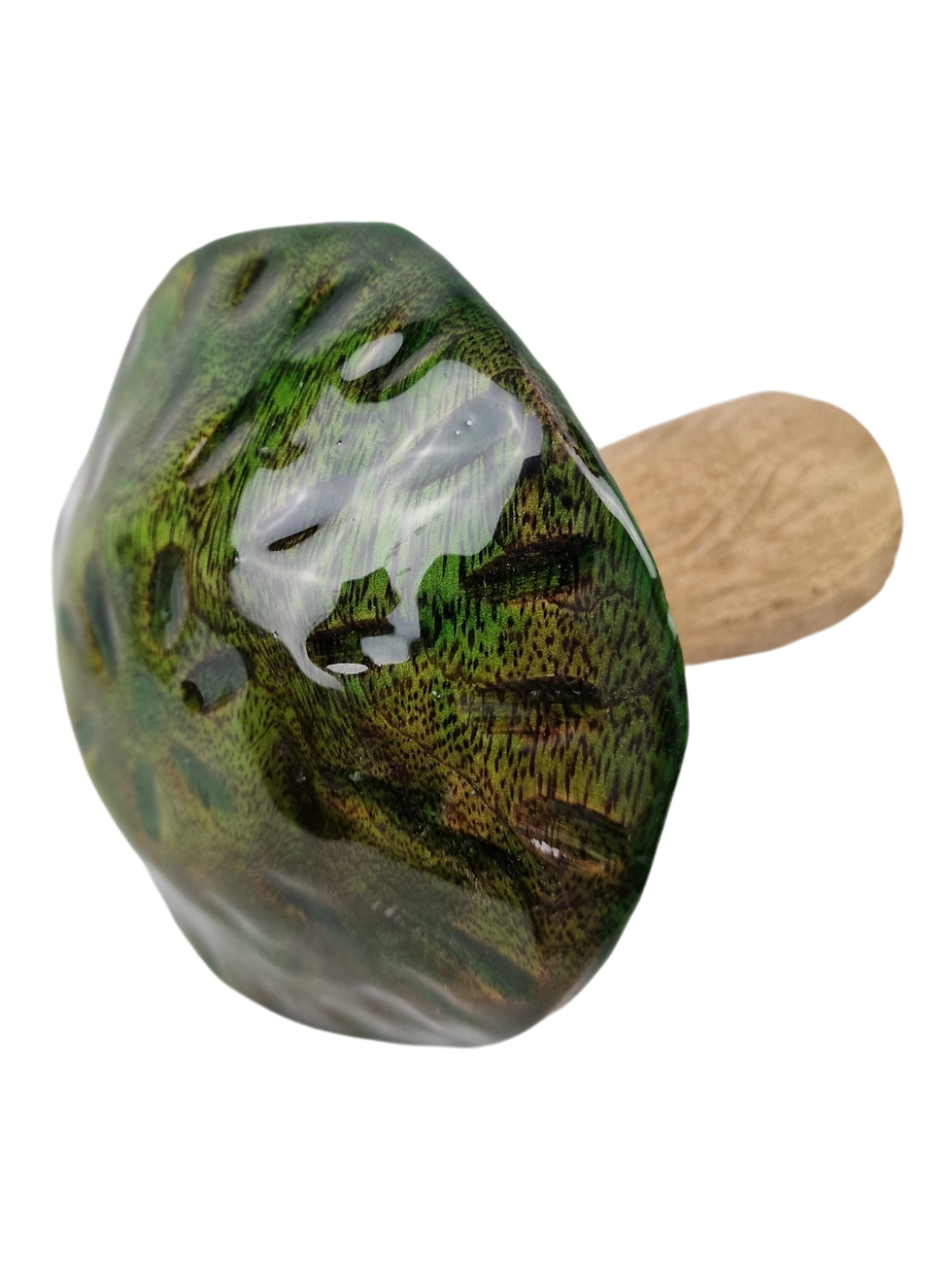 Thumbnail: Handcrafted Wooden Mushroom Decoration, 18.5cm
