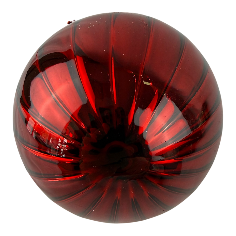 Thumbnail: Red Finial Glass Bauble - Set of 6