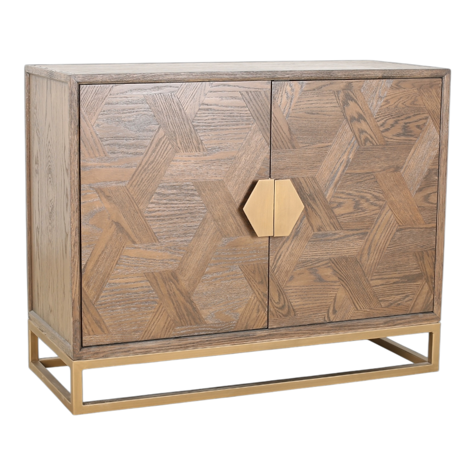 Thumbnail: Jorge 2 Door Sideboard Brown / Brass