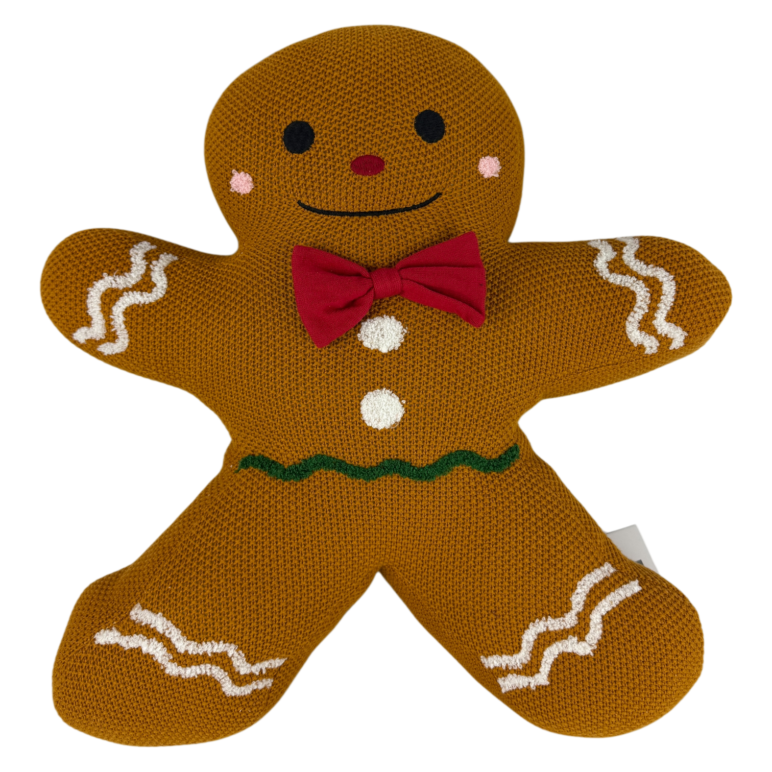 Gingerbread Man Knitted Cushion