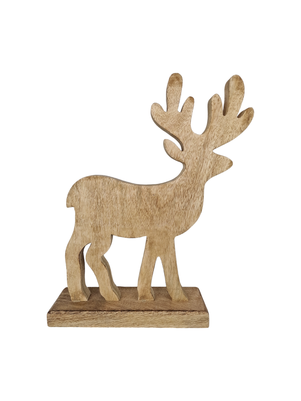 Thumbnail: Handcrafted Wooden Reindeer with white Enamel, 38cm