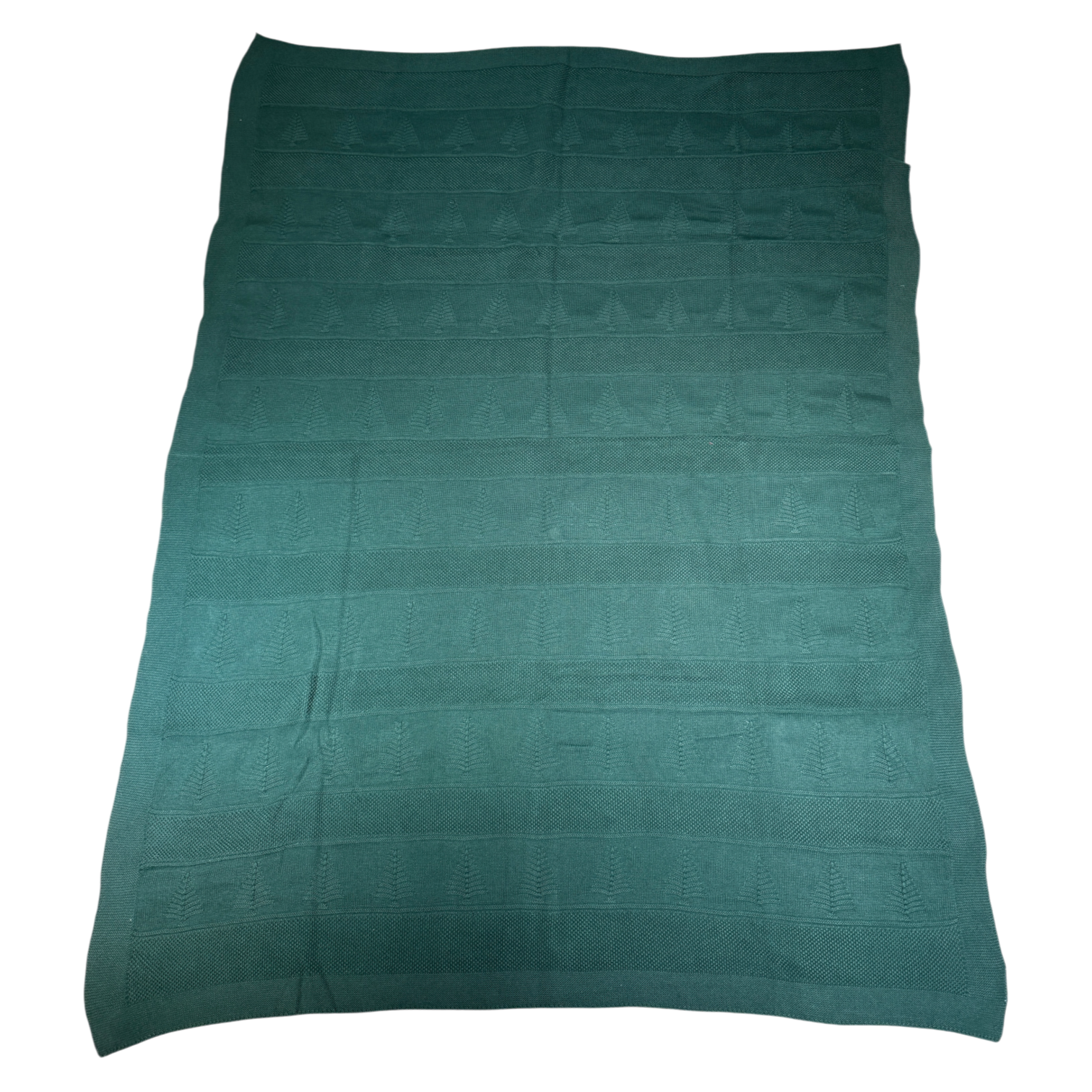 Green Christmas Tree Knit Throw