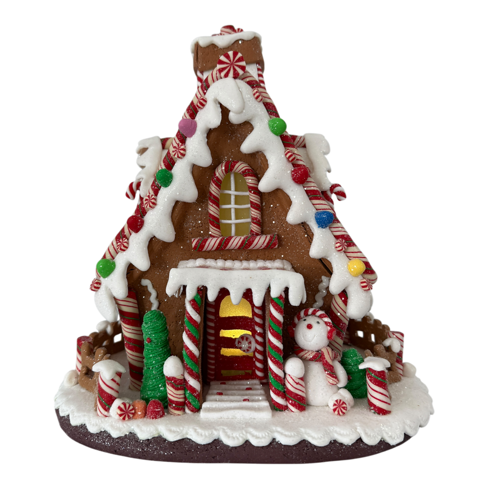 Thumbnail: Illuminated Gingerbread House Decoration - 30cm