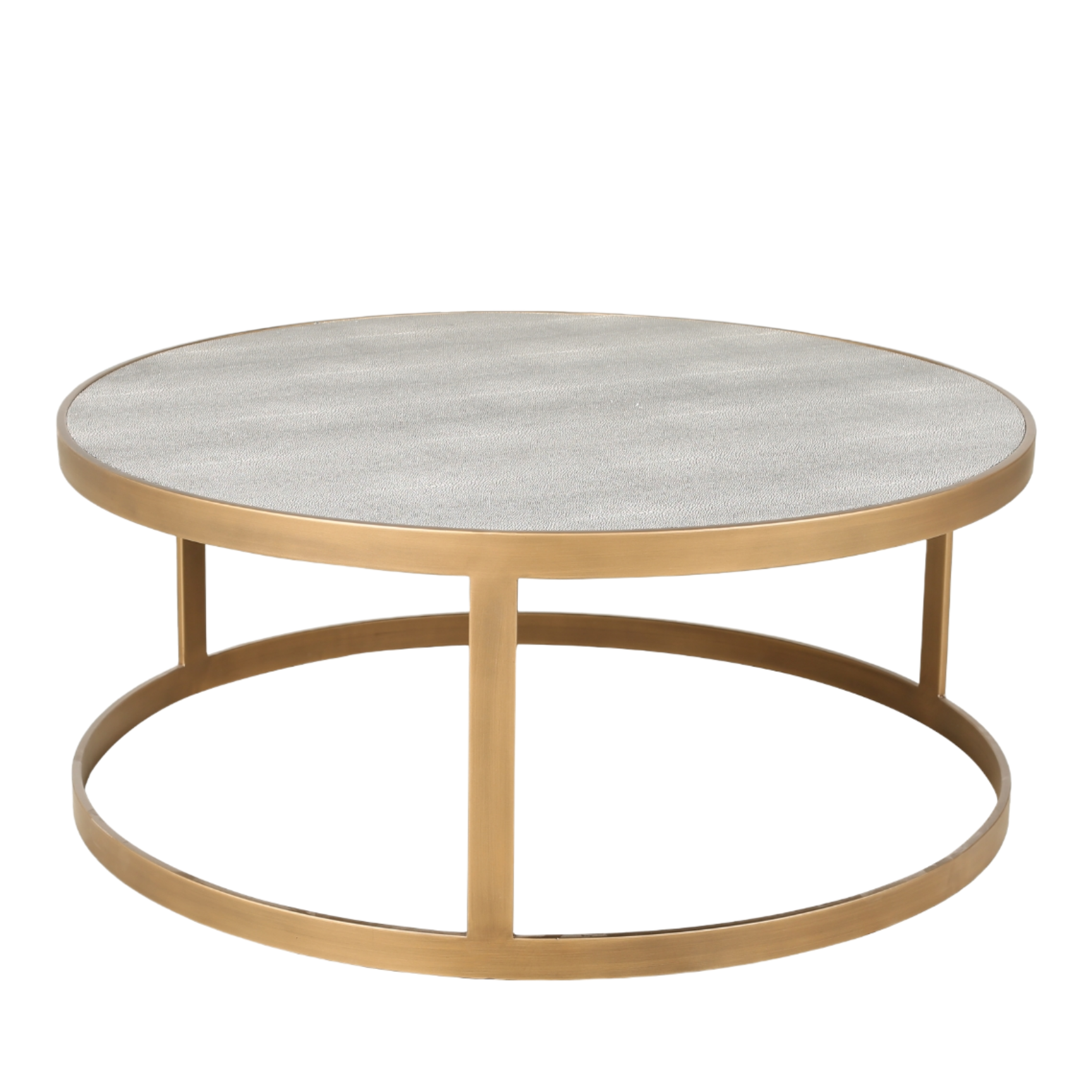 Jorge Round Coffee Table Shagreen / Brass