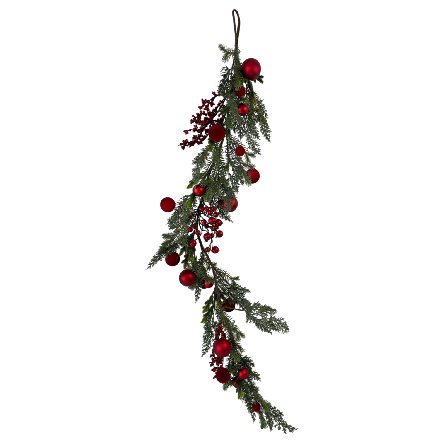 Red Berry & Bauble Christmas Garland – 140 cm