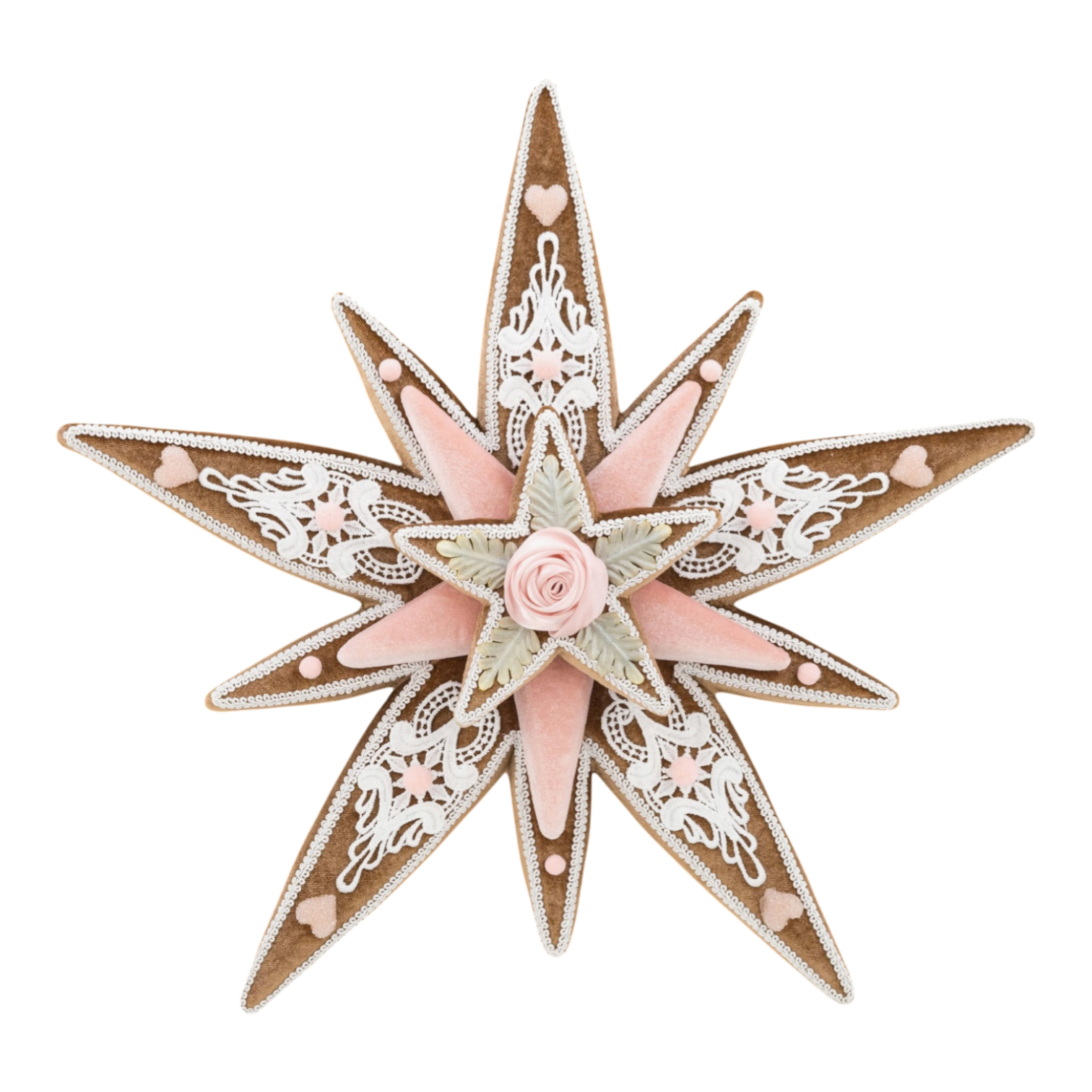 Gingerbread Boutique Hanging Star Decoration, 45CM