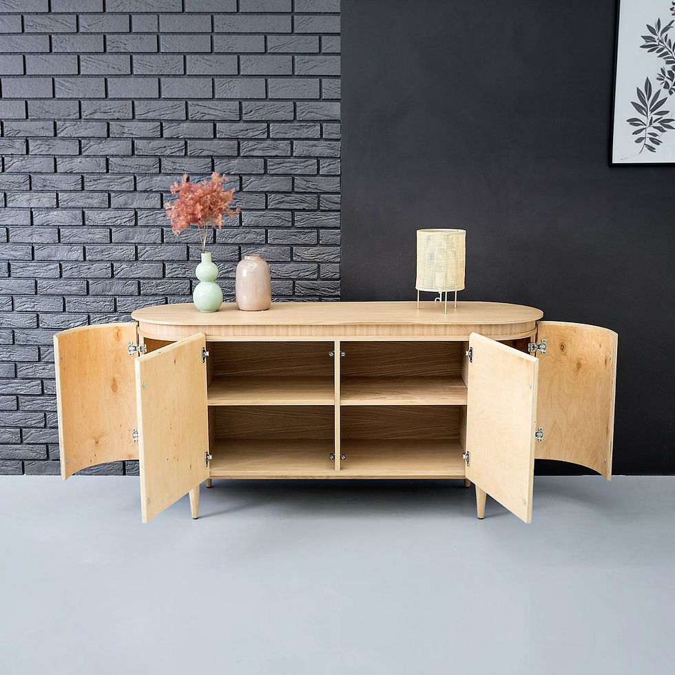 Thumbnail: Malmo Four-Door Sideboard – Natural Oak