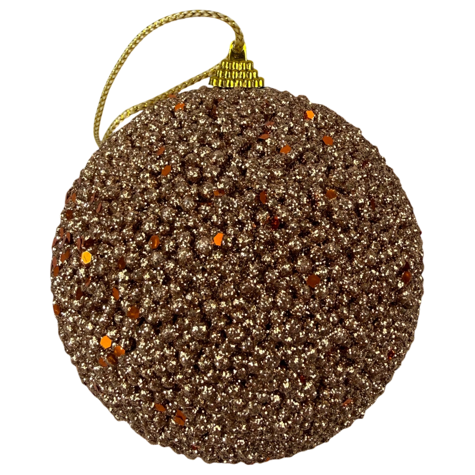 Gold Glitter Ball Ornament