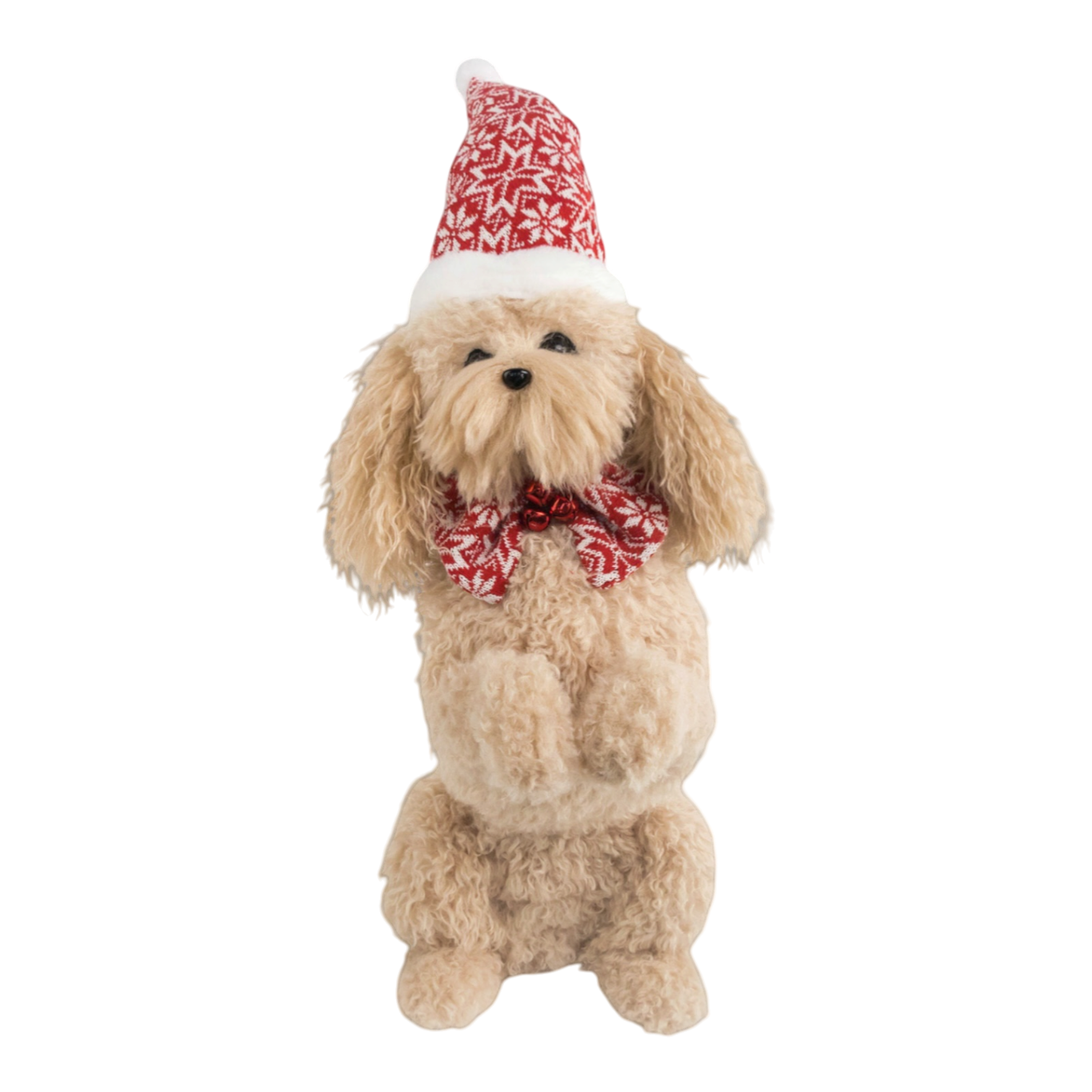 Christmas Dog Decoration with Red Hat, 54CM