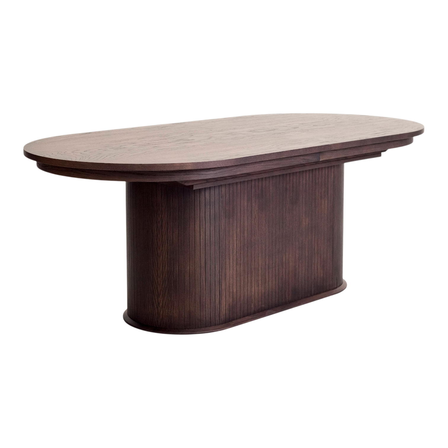 Malmo Oval Extending Dining Table – Brown Oak