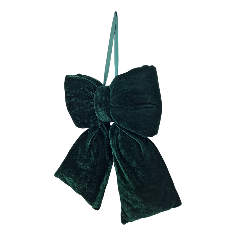 Thumbnail: Dark Green Plush Bowknot Hanging Decoration, 29CM