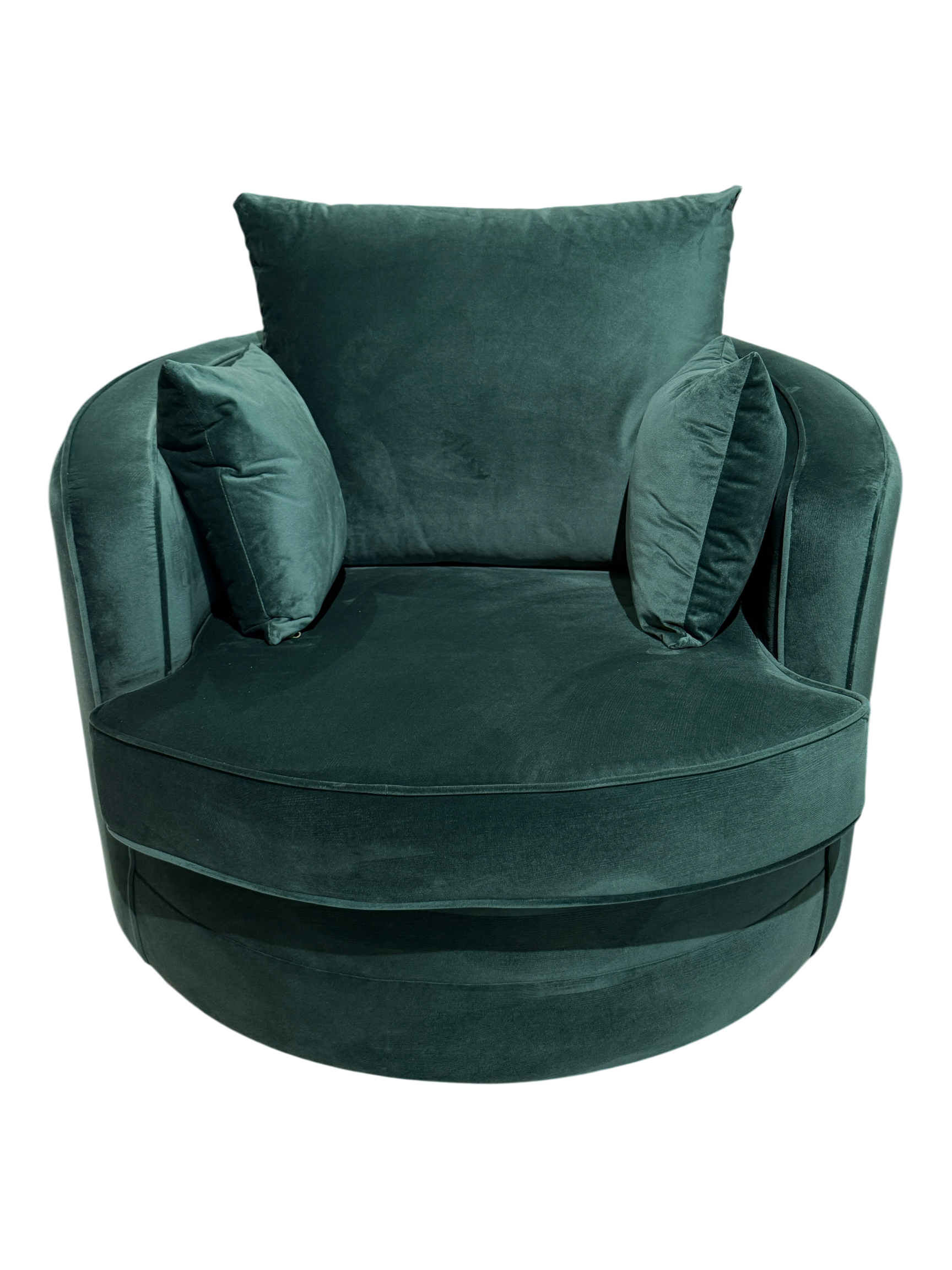 Gabby Velvet Dark Green Swivel Chair
