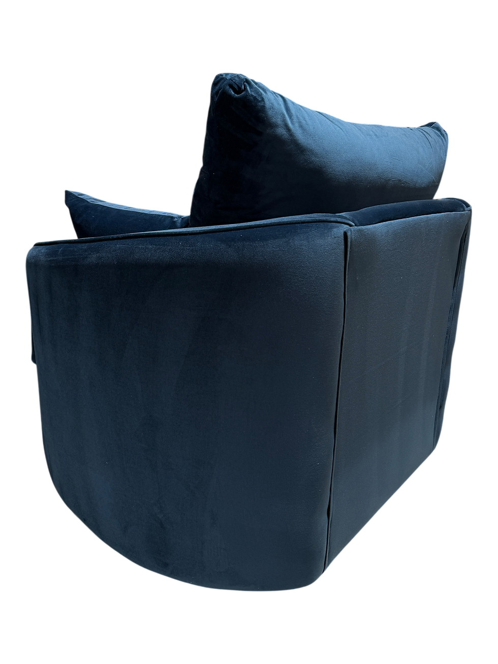 Thumbnail: Gabby Velvet Navy Swivel Chair