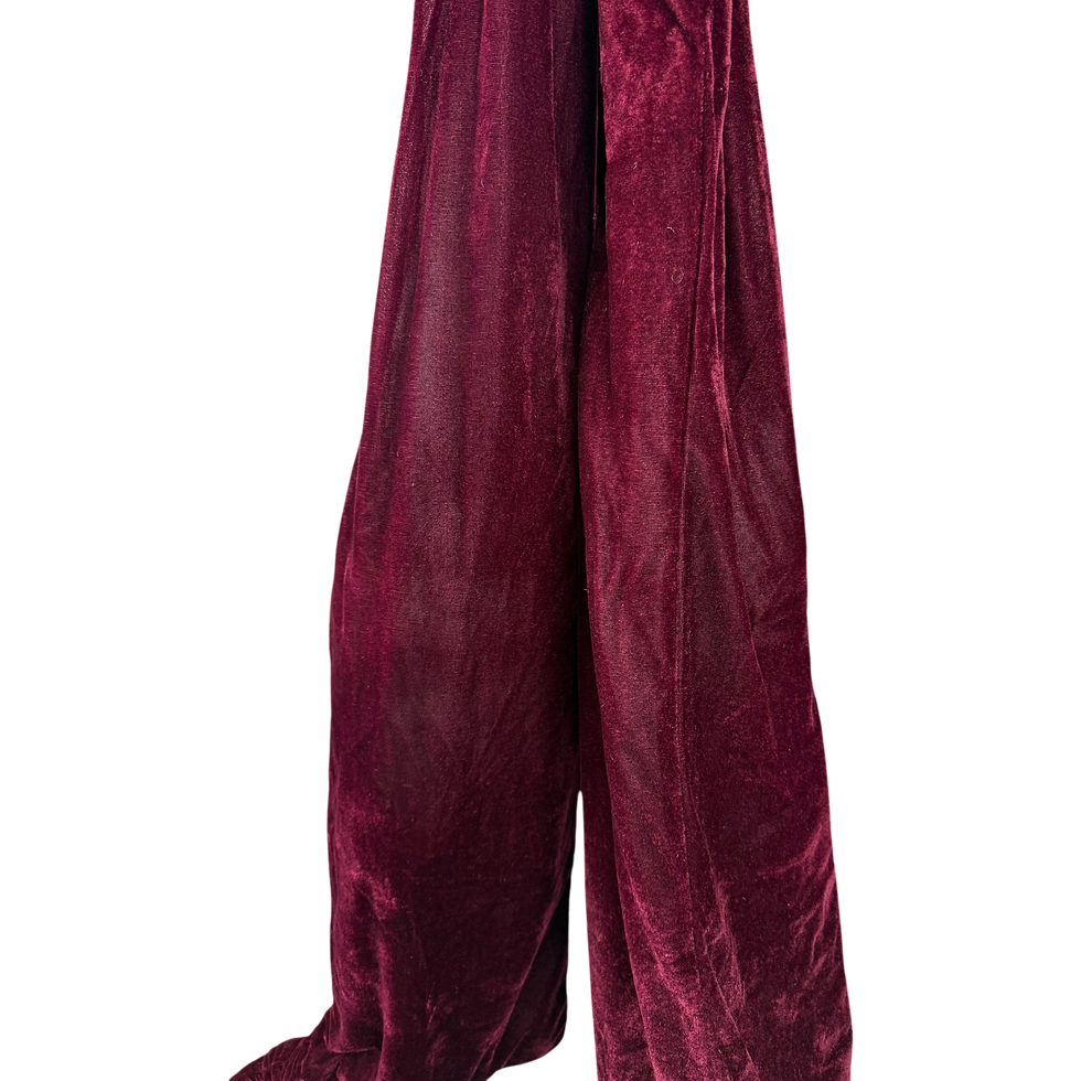 Thumbnail: Extra Large Burgundy Plush Velvet Bow Christmas Hanging Decoration - 150cm