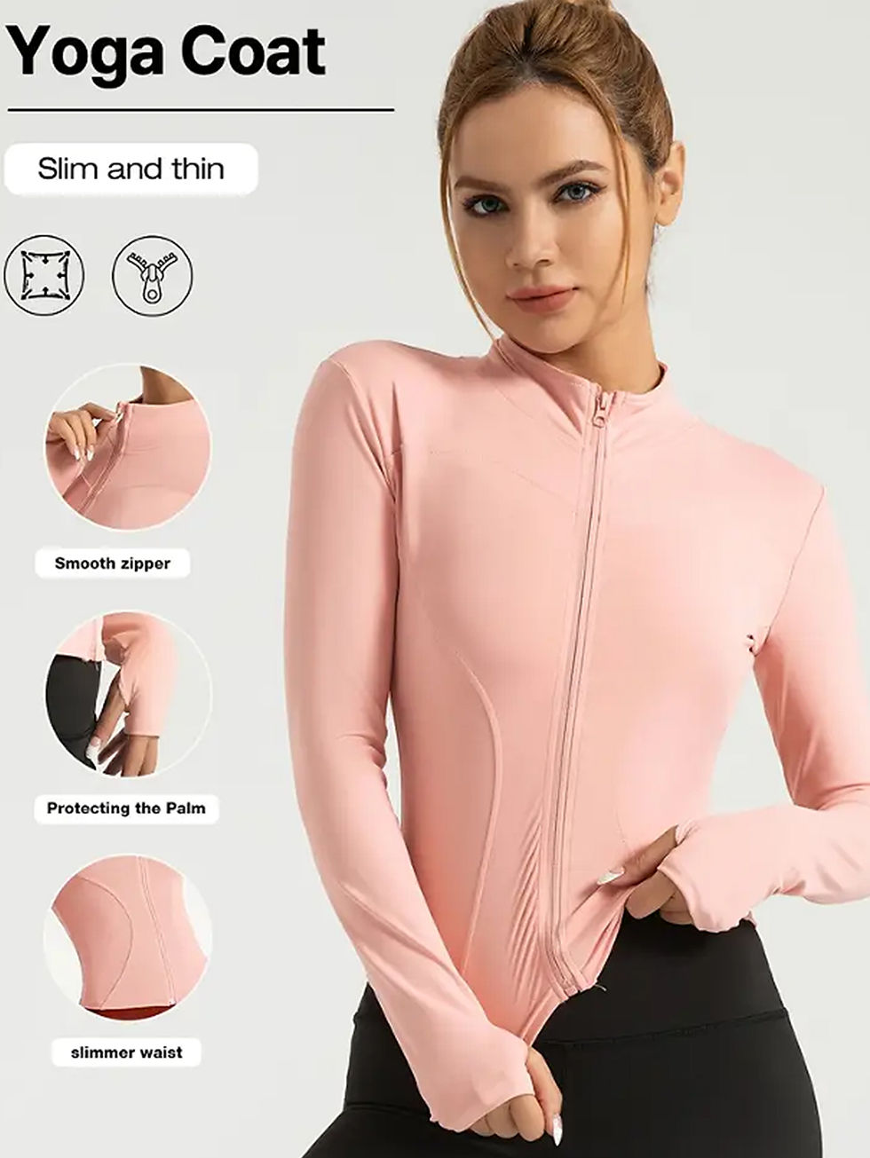 Miniatura: Fitness jacket, women's tight quick-drying top, 2025 autumn edition, long-sleeve