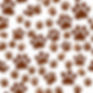 many brown outline white cute paw prints with white background .jpg