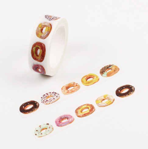2 Rolls Original Donut Painting Washi Tape Adhesive Craft Tape DIY