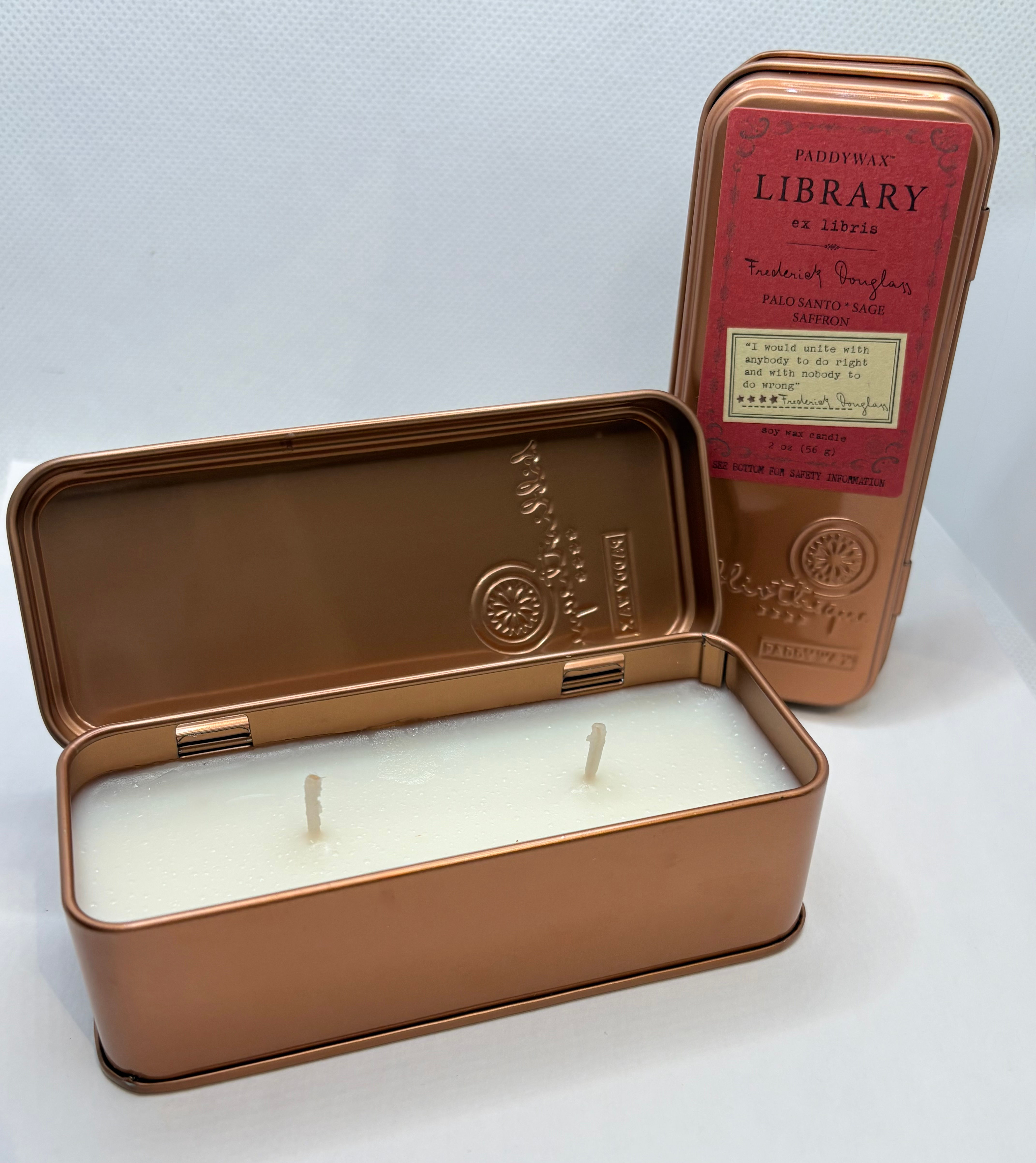 Library Two Wick Travel Tin - Frederick Douglass