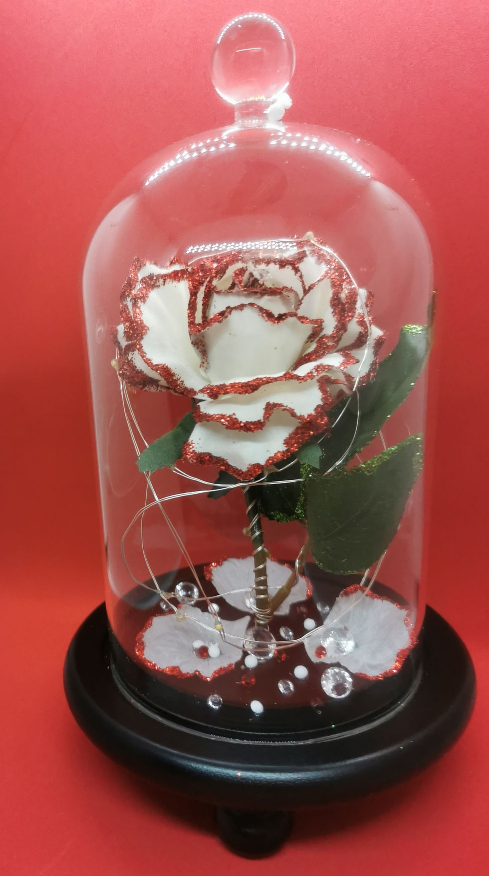 Thumbnail: Rose in a Bell Jar LED Lamp