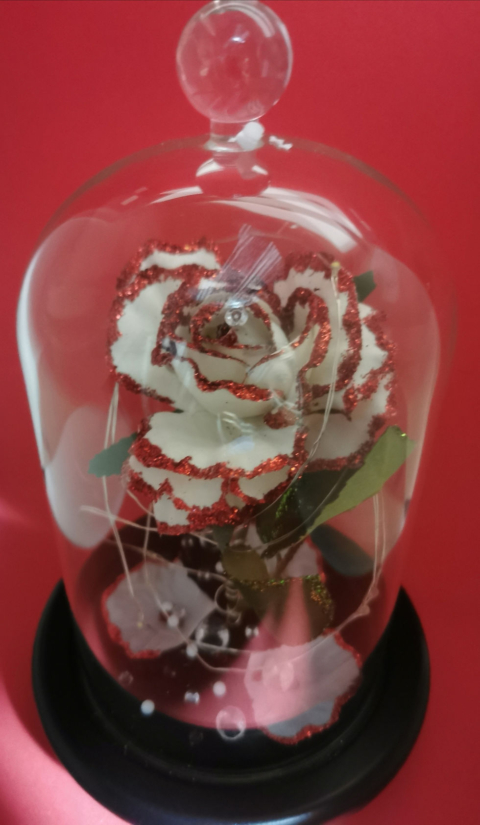 Thumbnail: Rose in a Bell Jar LED Lamp