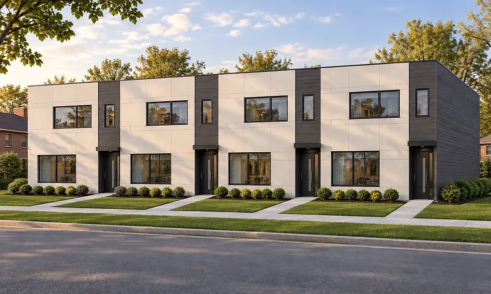 24-Foot Rowhome exterior concept