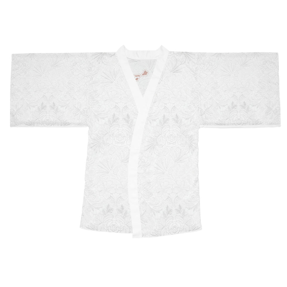 Thumbnail: Bride Kimono Robe — Hawaiian Islands Bridal Getting Ready Robe