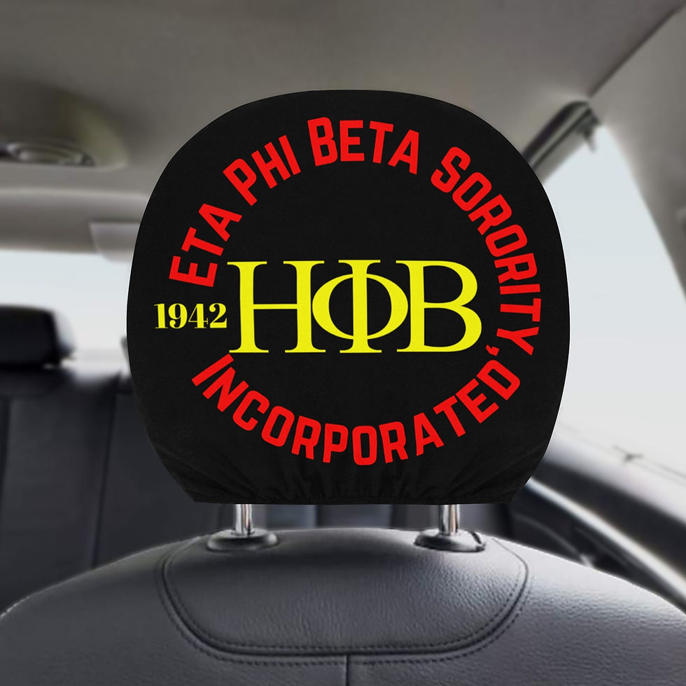 Thumbnail: Eta Phi Beta Sorority Headrest Covers(2pcs)