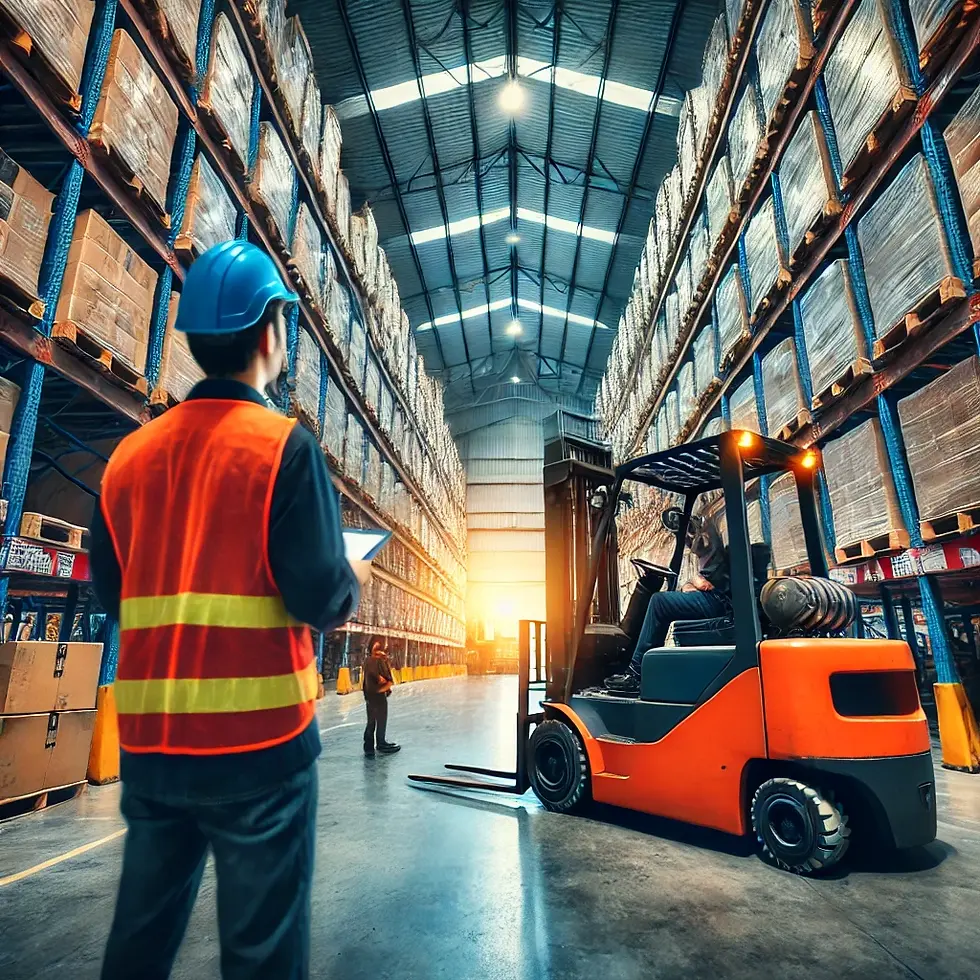 A professional banksman wearing high-visibility safety gear directing a large truck using hand signals on a construction site