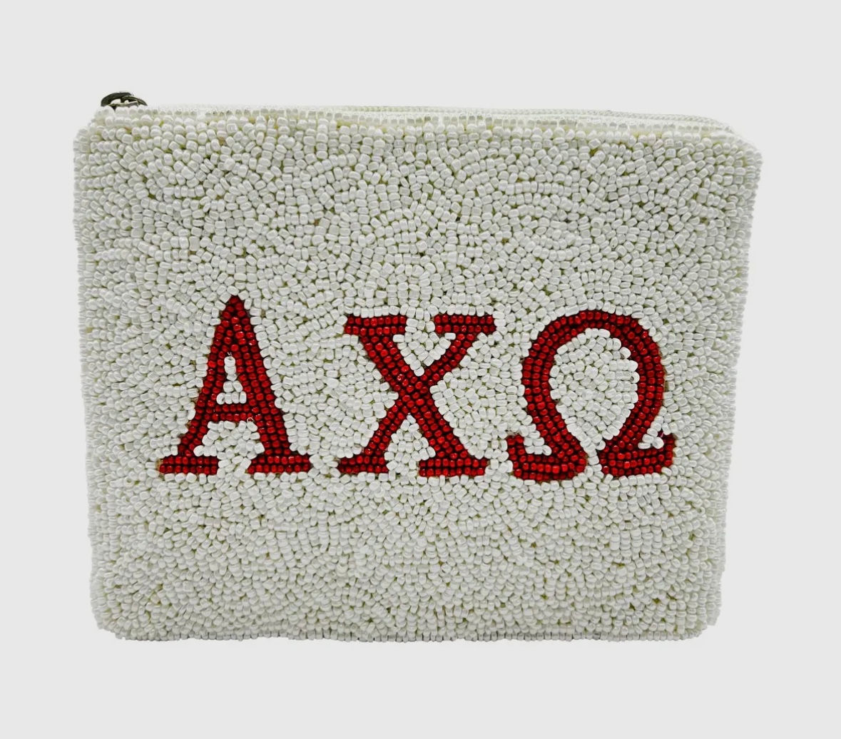 Pouch Alpha Phi Beaded 