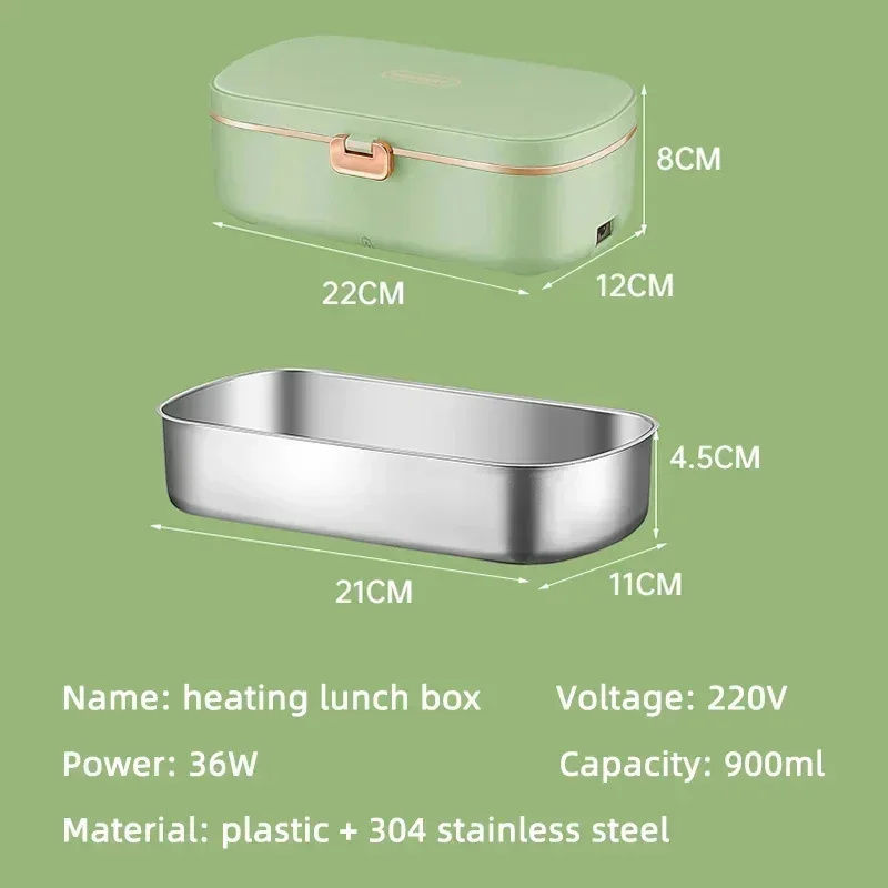 Thumbnail: 220V 36W 900ml Electric Lunch Box Water Free