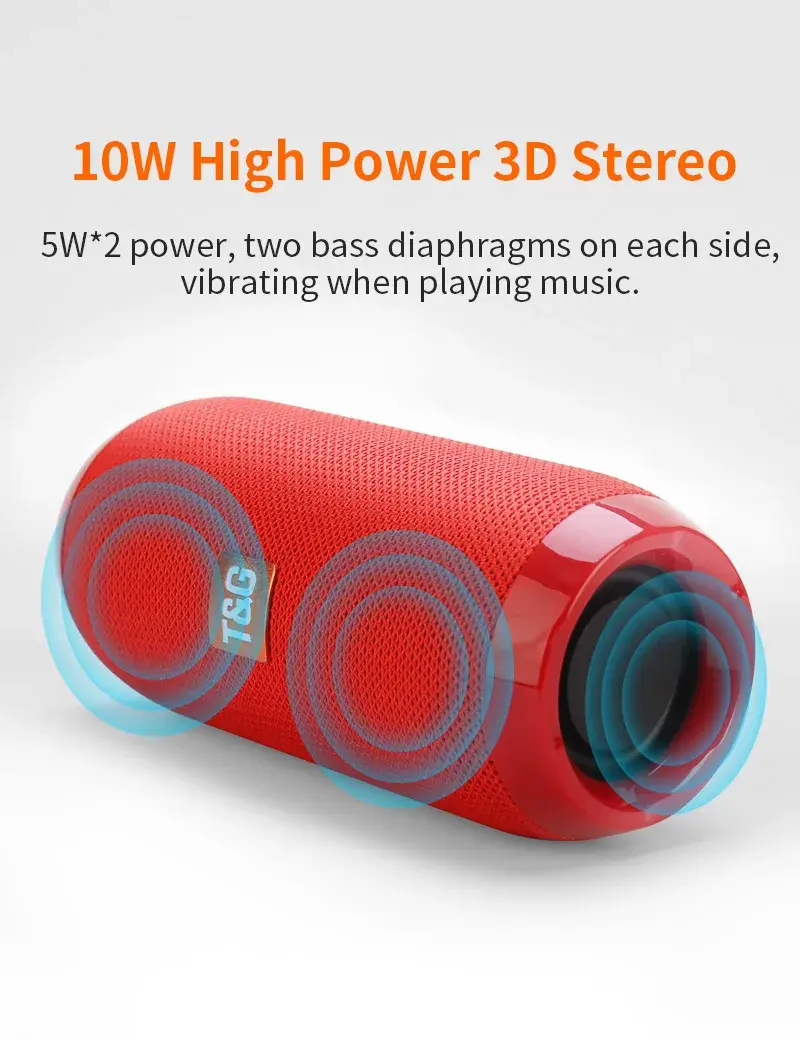 Thumbnail: Portable Speaker Wireless  Bluetooth-compatible Subwoofer Outdoor Waterproof Lou