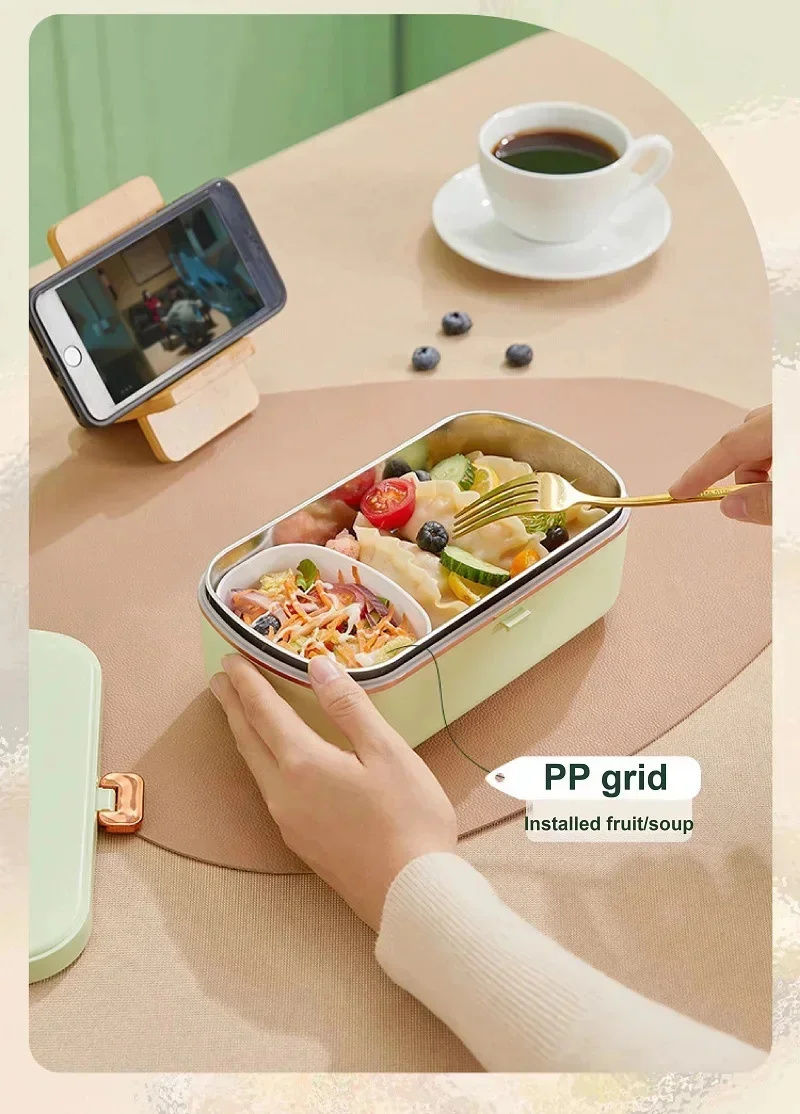 Thumbnail: 220V 36W 900ml Electric Lunch Box Water Free