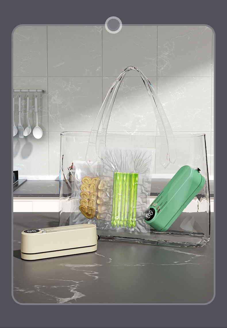 Thumbnail: Charging Mini Wireless Fully Automatic Vacuum Sealing Machine Household Small Po