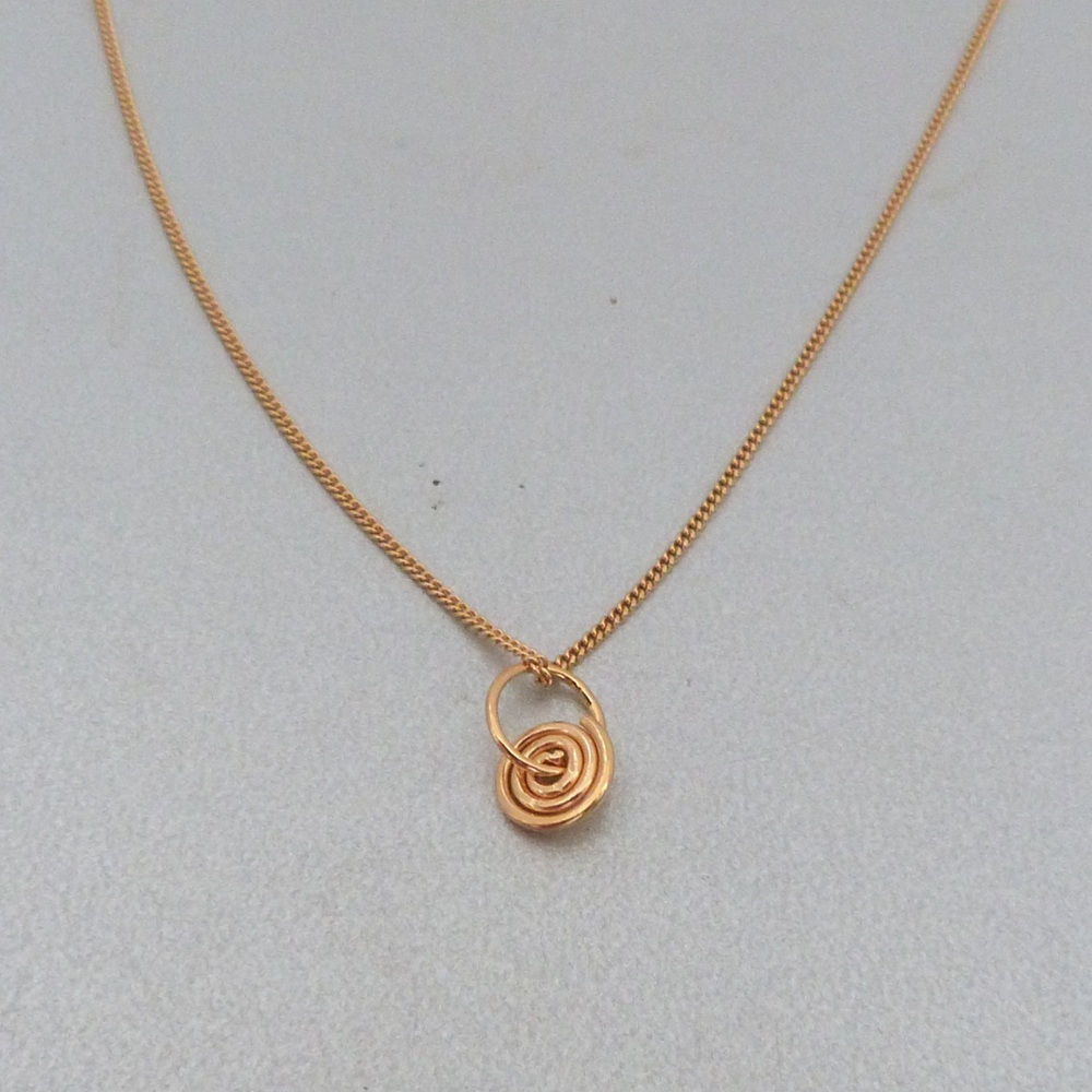 Gold Spiral Necklace