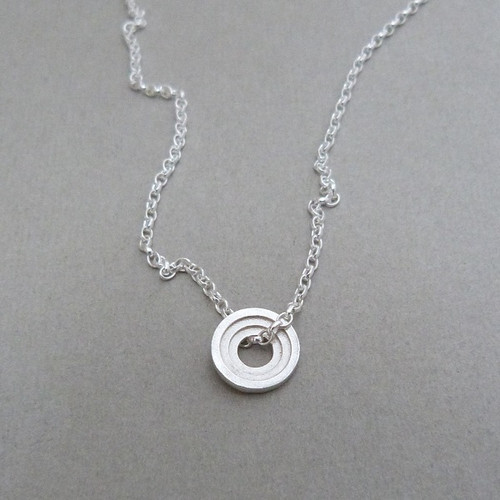 Silver Artemis Small Circle Necklace Elin Jewellery Bristol