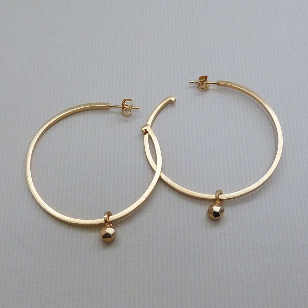 Thumbnail: Gold Large Luna Hoop Earrings