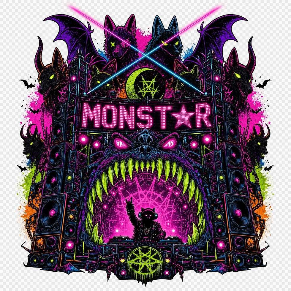 Thumbnail: Rave Beasts After Dark Tee B