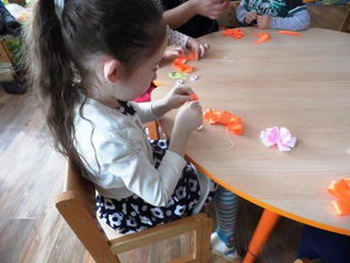 Цветы из ленточек