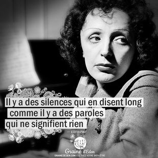 Il y a des silences qui en disent long comme il y a des paroles...