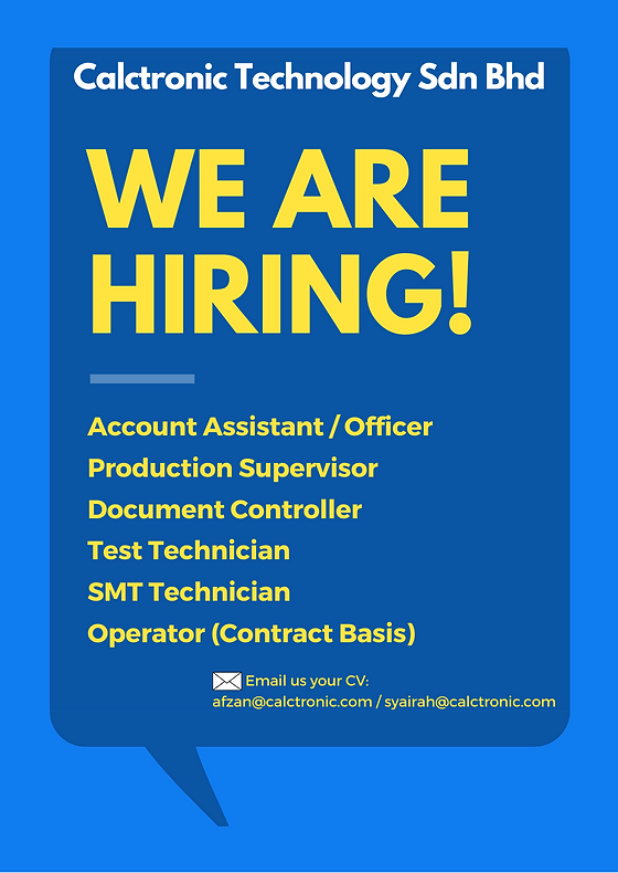 Working At Calctronic Technology Sdn Bhd Company Profile And Information Jobstreet Com Malaysia