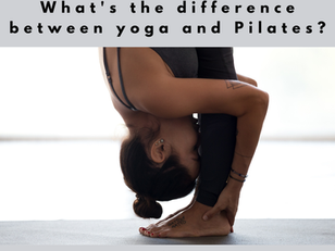 Woman in forward fold in a yoga class at V Flow, Ribble Valley